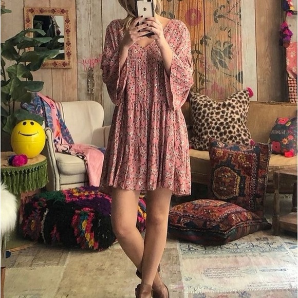 NATURAL LIFE Dresses & Skirts - Natural Life Tiered Floral Babydoll Dress Size Medium